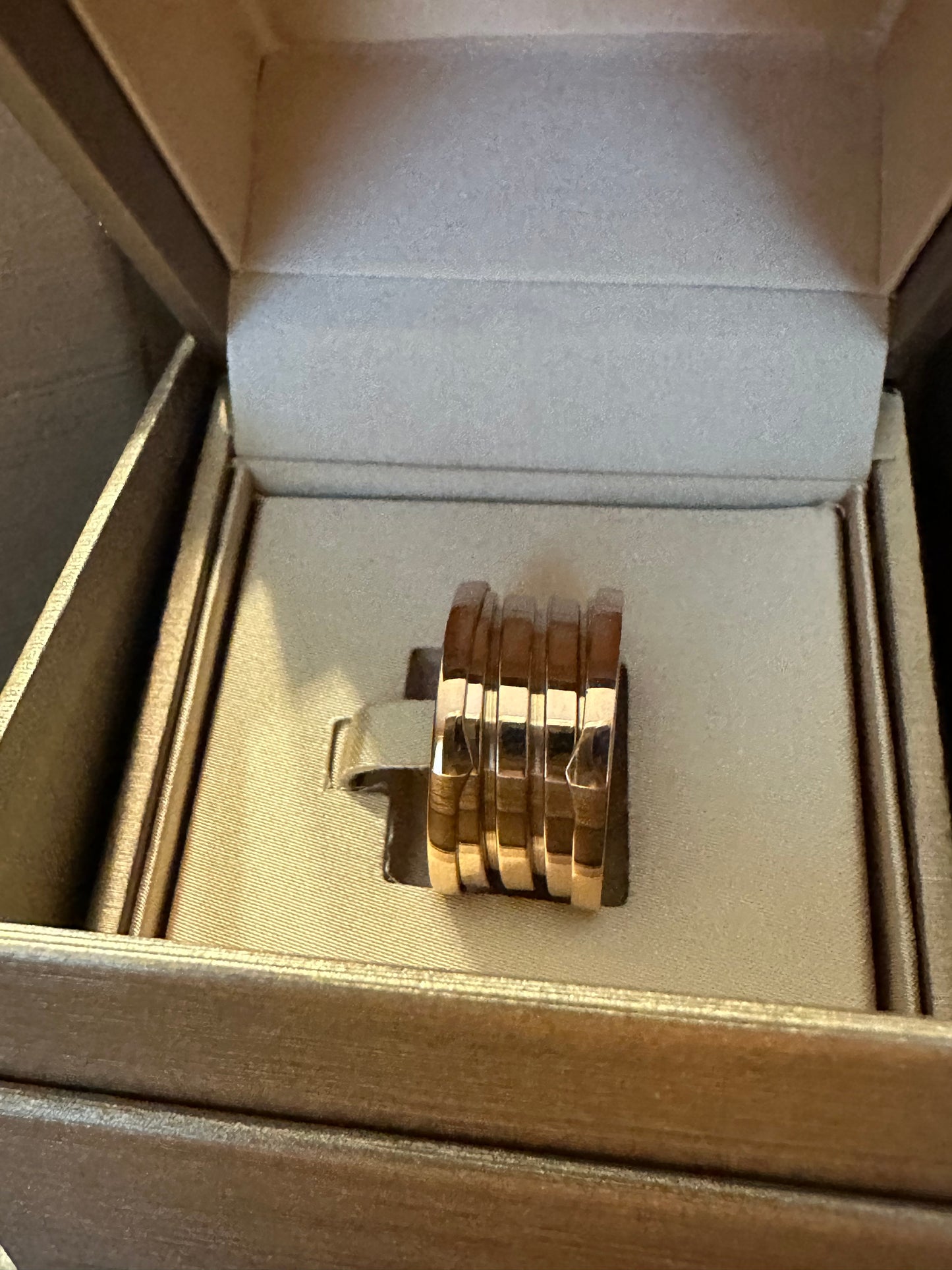 Bulgari rose gold ring, size 6