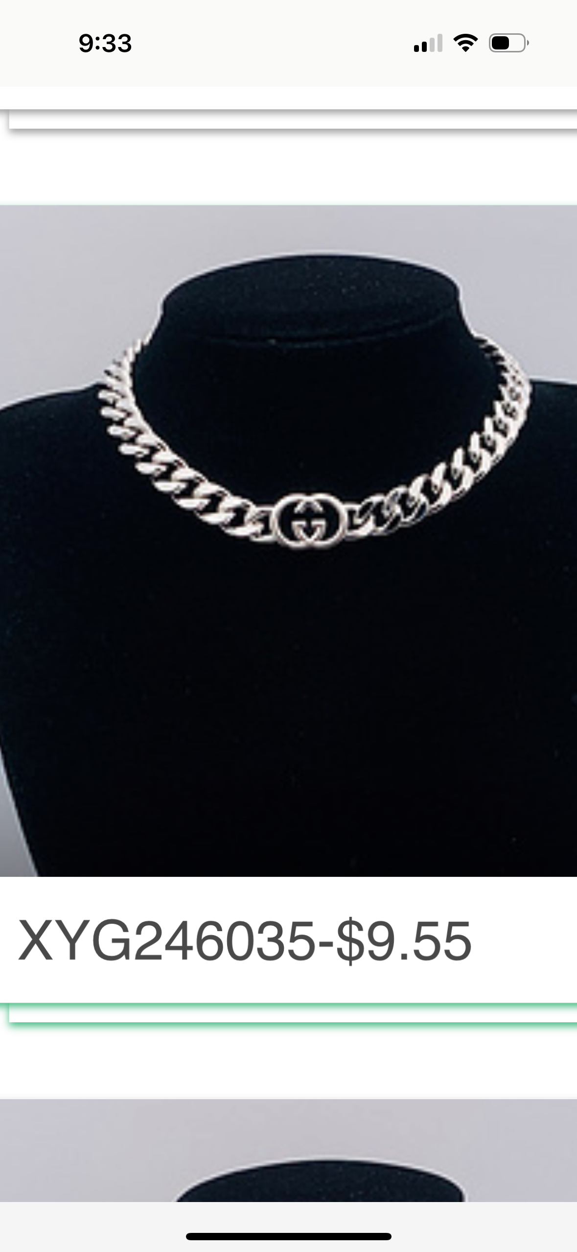 Gucci, silver choker necklace