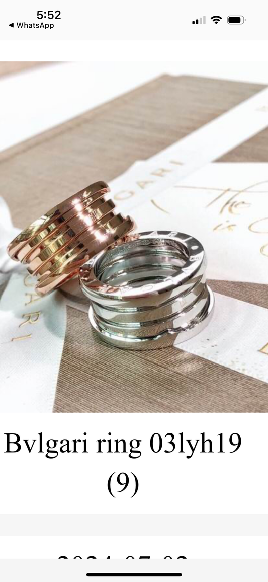 Bulgari rose gold ring, size 6